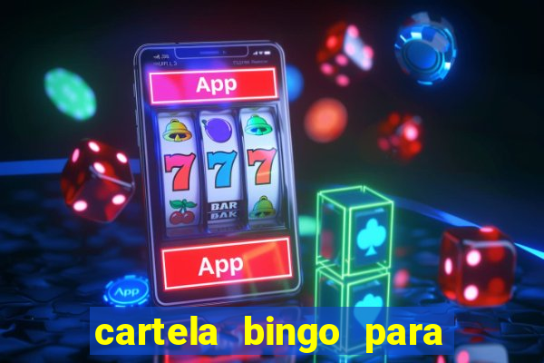 cartela bingo para cha de cozinha imprimir gratis