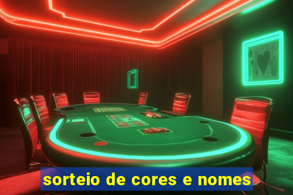 sorteio de cores e nomes