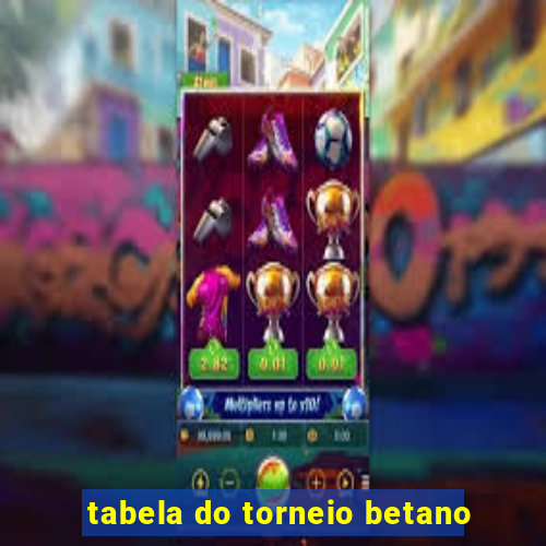 tabela do torneio betano