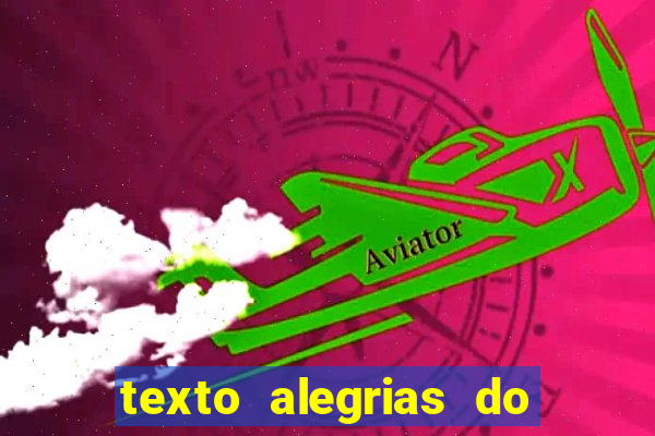 texto alegrias do natal com interpretação e gabarito