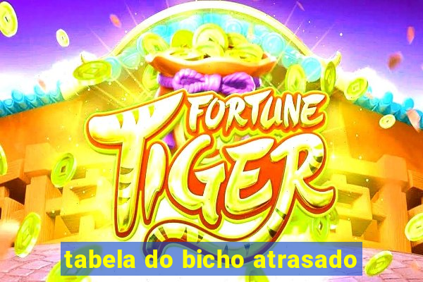 tabela do bicho atrasado