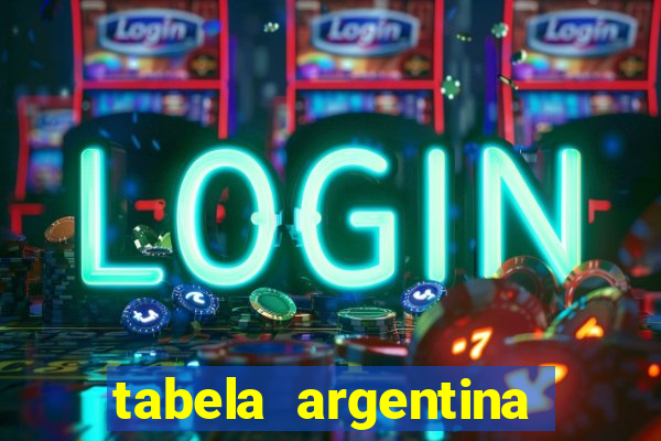 tabela argentina torneo betano