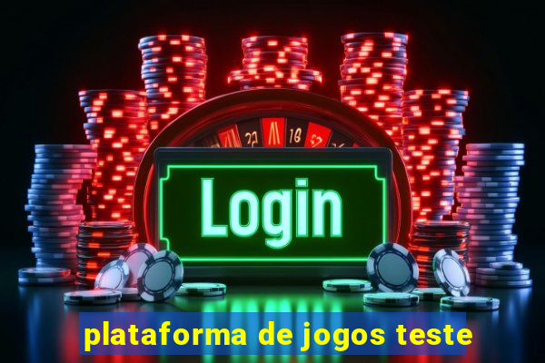 plataforma de jogos teste