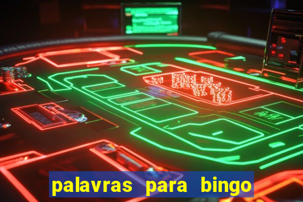 palavras para bingo cha de bebe