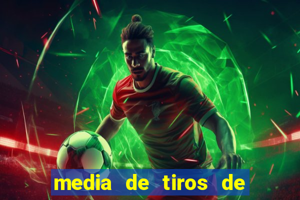 media de tiros de meta por jogo