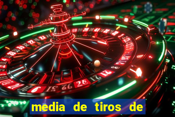 media de tiros de meta por jogo