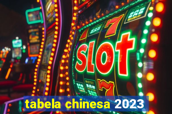 tabela chinesa 2023