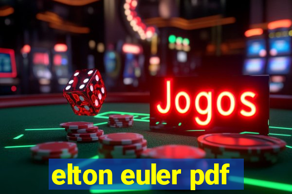 elton euler pdf