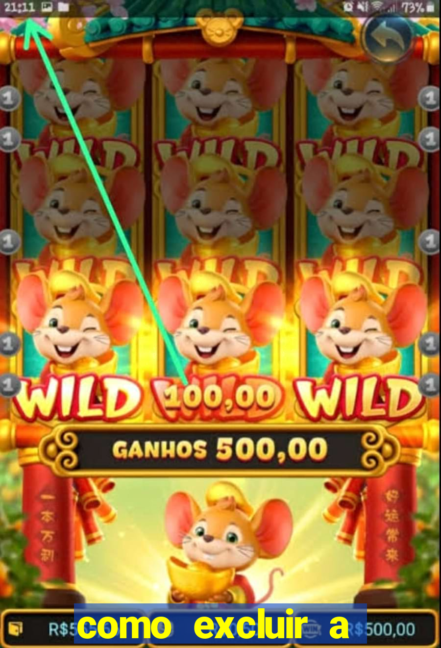 como excluir a conta do fortune tiger