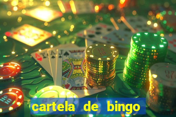 cartela de bingo cha de panela