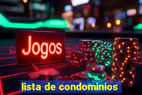 lista de condominios