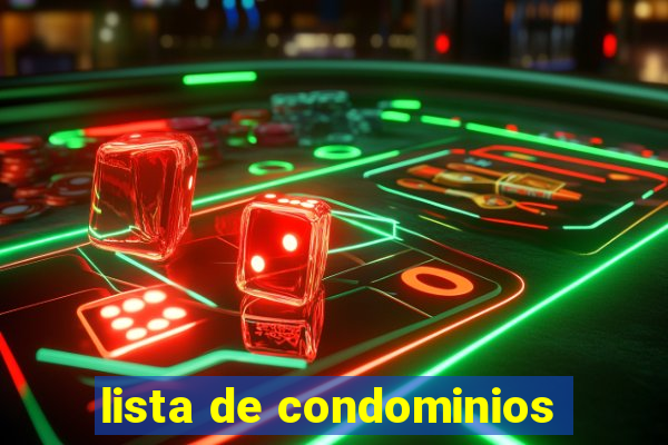 lista de condominios