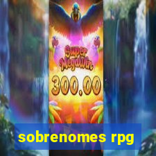 sobrenomes rpg