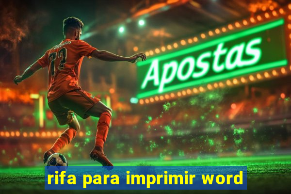 rifa para imprimir word