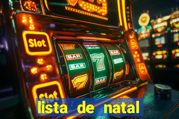 lista de natal para imprimir