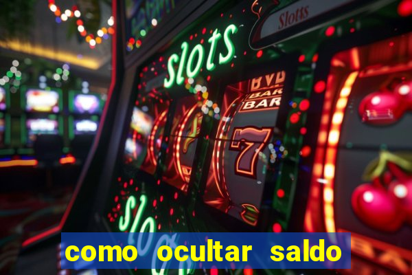 como ocultar saldo na betfair