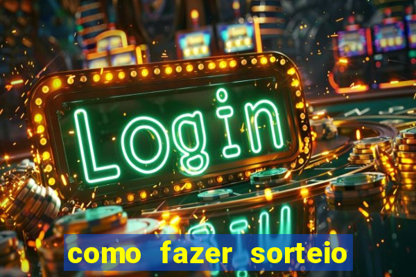 como fazer sorteio de cores online